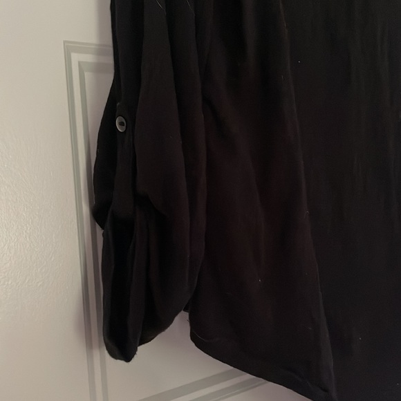 Lucky Brand Mixed Medium Button Down Blouse Black Small - Picture 13 of 13